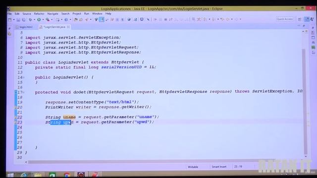 Adv. Java Tutorial || Servlet || LoginServlet Application || By Ratan Sir смотреть онлайн