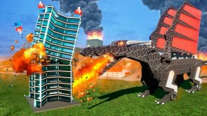 ОГРОМНЫЙ ДРАКОН ПРОТИВ ЛЕГО НЕБОСКРЕБА! ОБОРОНА ЗДАНИЯ ОТ ДРАКОНА! ВЫЖИВАНИЕ НА БАШНЕ В BRICK RIGS