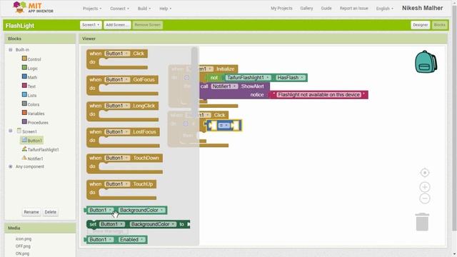 Make Professional Android Flashlight App In MIT App Inventor (with extension) смотреть онлайн