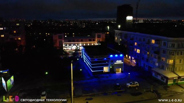 Подсветка фасада банка (РОСБАНК) смотреть онлайн