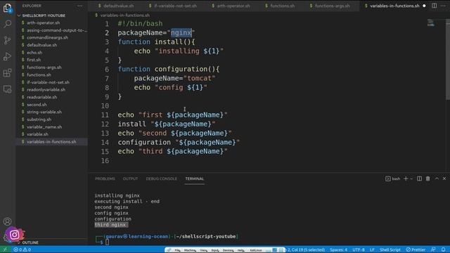Shell Script tutorials-24- How to Create Local Variable in Functions - Local in Shellscript (Hindi смотреть онлайн