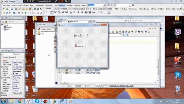 Delphi 7 Компоненты Checkbox и RadioButton смотреть онлайн