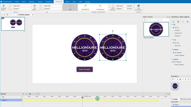 Rotate Object Using Button in ActivePresenter [No Coding Required] смотреть онлайн