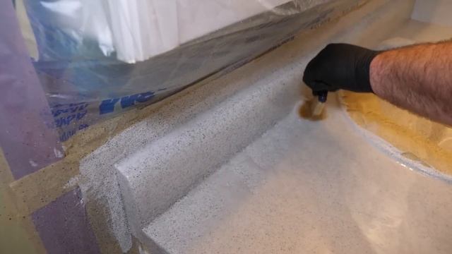 Epoxy Countertop with Sink and Backsplash in Place | Stone Coat Epoxy смотреть онлайн