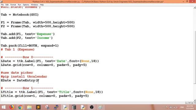 Basic Python GUI (tkinter) Live! #3 Expense and Income Recorder Part1 смотреть онлайн