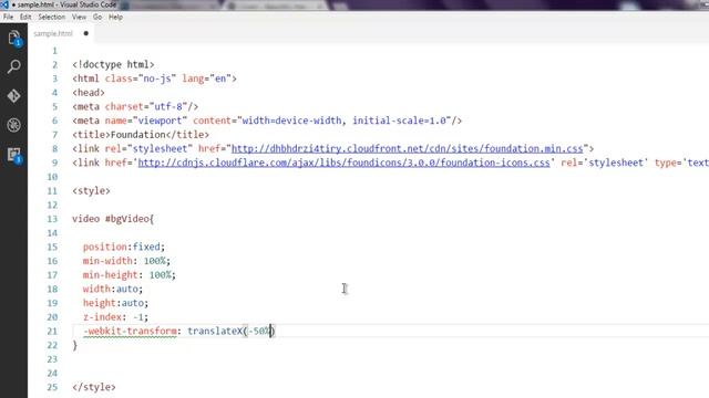 Fullscreen Video Background in HTML5 Zurb Foundation смотреть онлайн