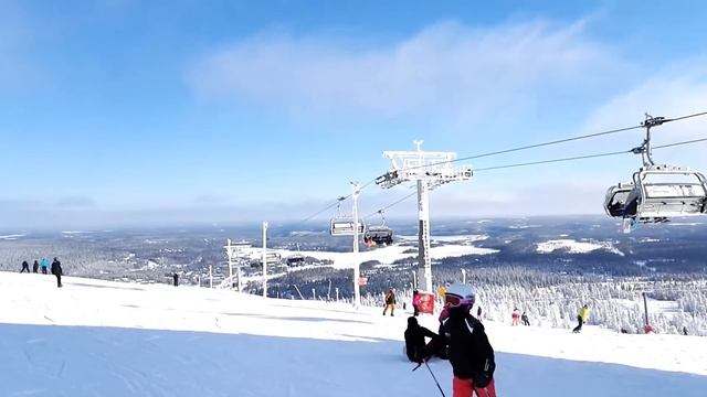 Самый популярный горнолыжный курорт Финляндии Ruka. смотреть онлайн