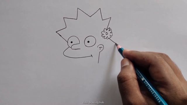 how to draw lisa simpson step by step | cute drawing hub смотреть онлайн