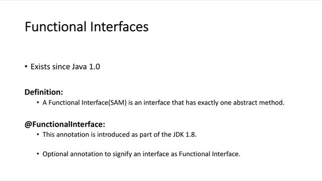 Java 8 - Introduction to Functional Interfaces смотреть онлайн