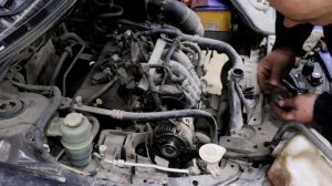 Замена термостата Mitsubishi lancer x, двигатель перегревается.