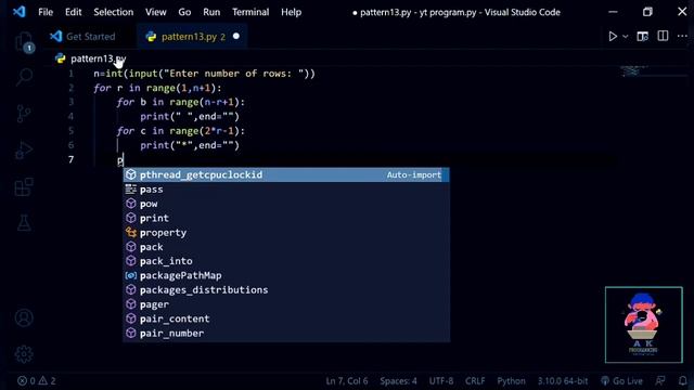 how to print diamond pattern using for loop in python in easy way #education смотреть онлайн