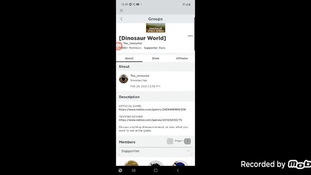 как получить групповой отдел в Dinosaur world mobile?? и проверка динозавров смотреть онлайн