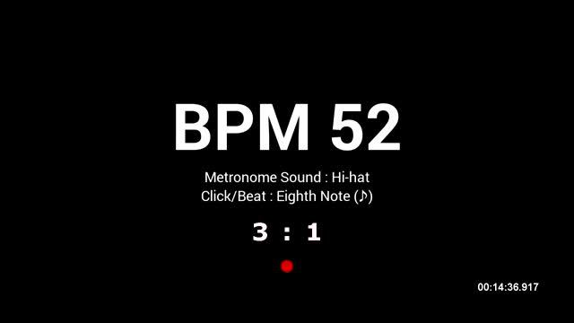 Metronome BPM 52 / Hi-hat / 8th смотреть онлайн