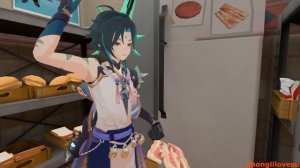 Cooking with Xiao 3 (Genshin VR) ГОТОВИМ С СЯО (Genshin VR) ПЕРЕВОД НА РУССКИЙ