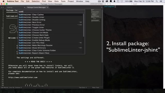 How to install SublimeLinter and JSHint in Sublime Text смотреть онлайн