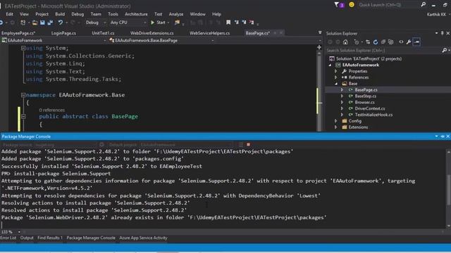 Page Object Model -- Initializing all pages in its base abstract class смотреть онлайн
