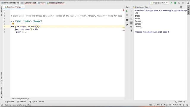 Python Practice Series 10 | Beginners | Level 1 | Basic | Printing List Values Thrice using for Loo смотреть онлайн
