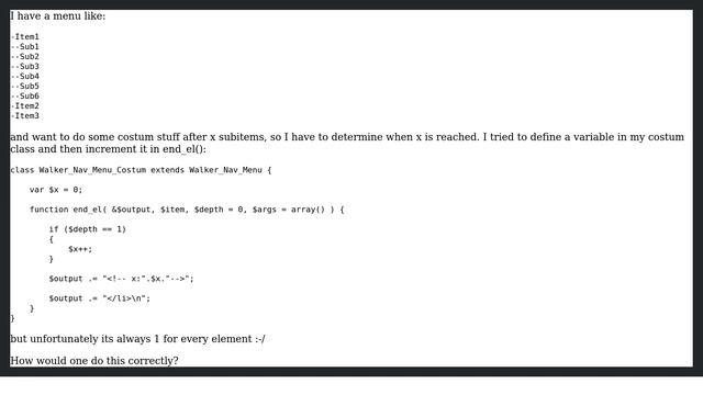 Wordpress: Costum walker with sub menu item count смотреть онлайн
