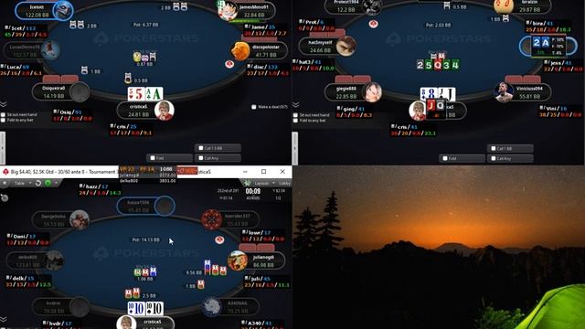 Poker Tournament No Limit Holdem-Microstakes POKERSTARS-Final Table