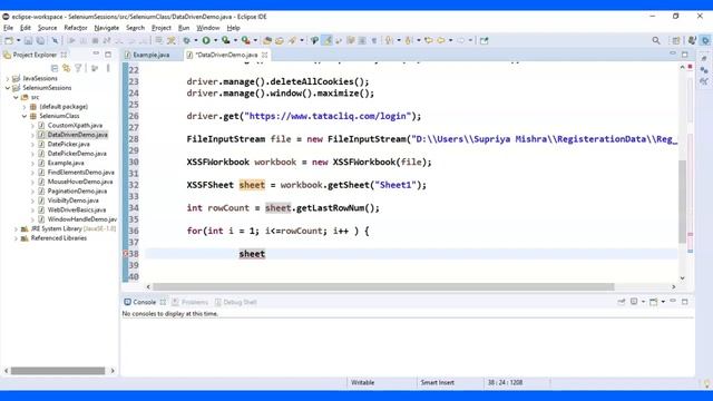 Get the data from excel file using Apache POI in Selenium смотреть онлайн