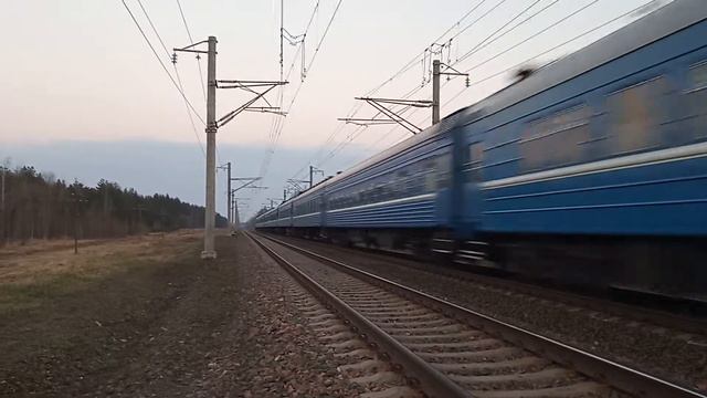 Электровоз ЧС4т-544 с поездом №622 Минск - Гомель смотреть онлайн
