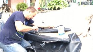 Как и Чем Склеить Пленку ПВХ для Пруда (своими руками). Первое видео в Ютубе!