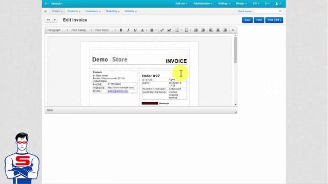CS-Cart "Invoice/Pacing Slip constructor" add-on смотреть онлайн