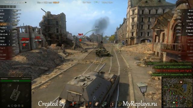 WOT: Widepark - JagdPanther II - 3 frags смотреть онлайн