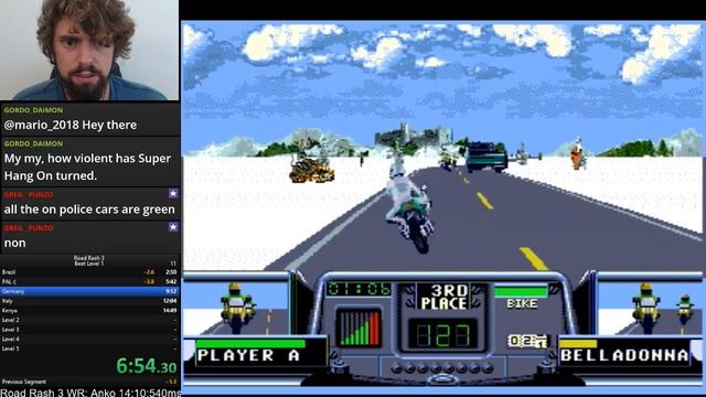 Road Rash 3 [Sega Genesis] speedrun I've got a RASH!!! Tour De Force Anthopants смотреть онлайн