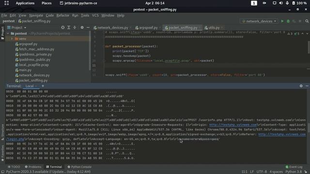 Pen Testing with Python & Kali - Packet Sniffing - Using Scapy смотреть онлайн