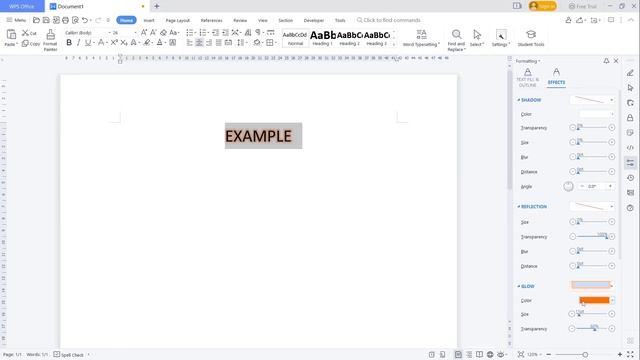 WPS Office How To Blur Text Tutorial