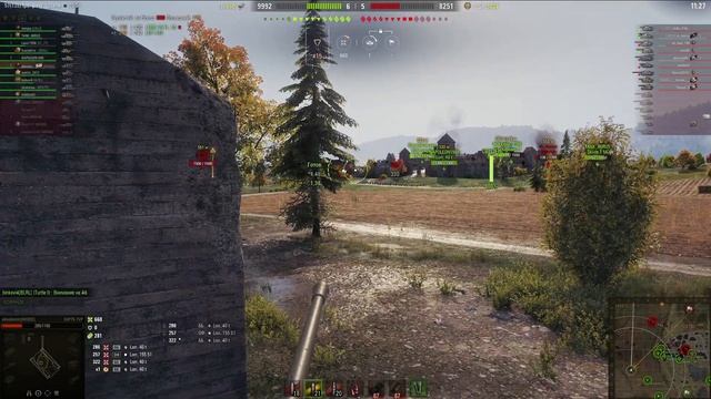 World of tanks Мир Танков ShPTK TVP 100. Перестрелка на Линия Зигфрида. 1-й по урону и опыту. смотреть онлайн