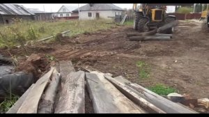 экскаватор ДЭМ-114 работа  челюстным ковшом