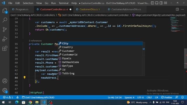 Part-3| .NET 7 Web API CRUD Operation Using One-Many Relationship Tables - Implement Creat Operatio смотреть онлайн