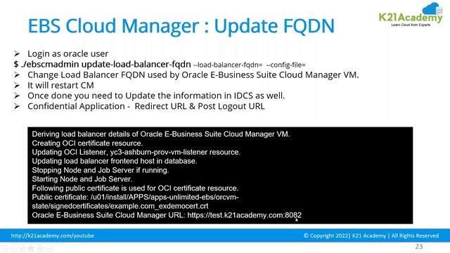 Oracle EBS Cloud Manager: Version, Admin Password, Group change | K21 Academy смотреть онлайн