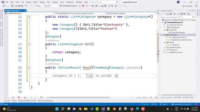 ASP.NET CORE 6.0 WEB API 02 - How to test using Postman - Get and Post verb смотреть онлайн