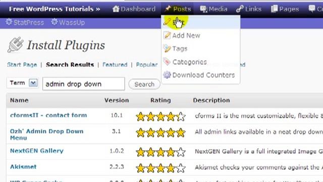 WordPress Plugin Review: Ozh's Admin Drop Down Menu смотреть онлайн