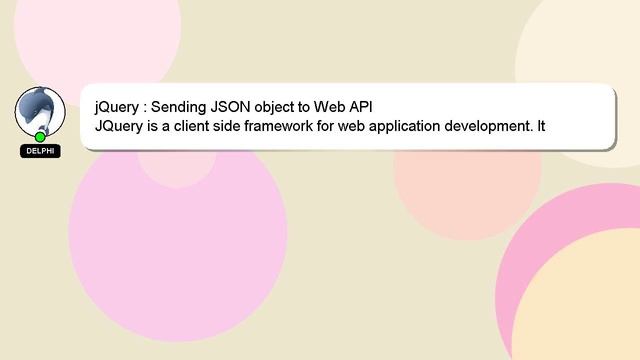 jQuery : Sending JSON object to Web API смотреть онлайн