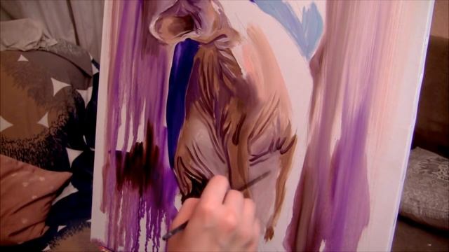 КОШКИ. РИСУЮ КАРТИНУ.художник Люба Дикер смотреть онлайн