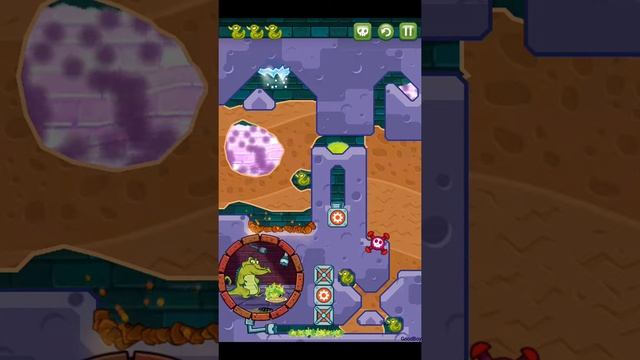 "Where's My Water?" "Cranky" walkthrough level C2-10 "Recontamination", longplay, all ducks смотреть онлайн