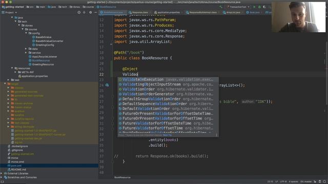 Quarkus Backend development with Java and GraalVM - Validation with Hibernate Validator смотреть онлайн