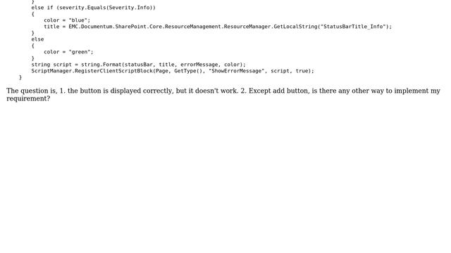 Sharepoint: How to add the close button in SP.UI.Status? смотреть онлайн