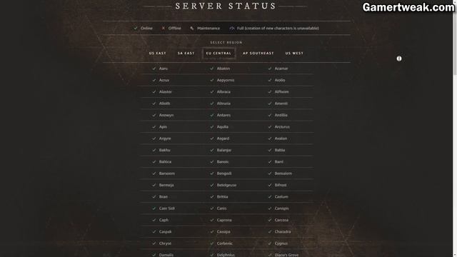 How to check New World Server Status and Server Population смотреть онлайн