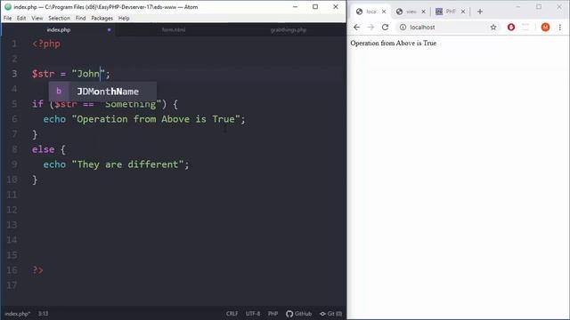 PHP Tutorial - 8 - If Else Statement смотреть онлайн