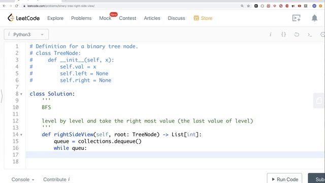 Leetcode 199: Binary Tree Right Side View смотреть онлайн