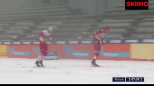 Победа Большунова в масс-старте на 50км. Финиш