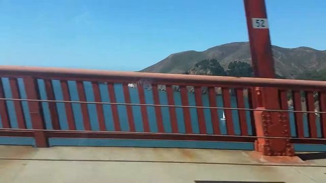 США. Сан-Франциско. Проезд через Golden Gate Bridge (Мост Золотые ворота) смотреть онлайн