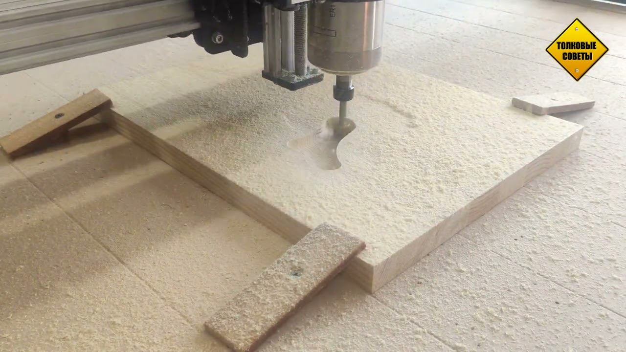 Работа Фрезерного станка с ЧПУ по дереву смотреть онлайн