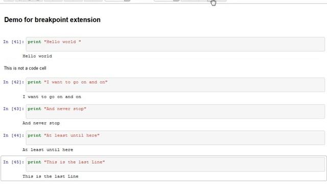 iPython notebook breakpoint extension demo смотреть онлайн