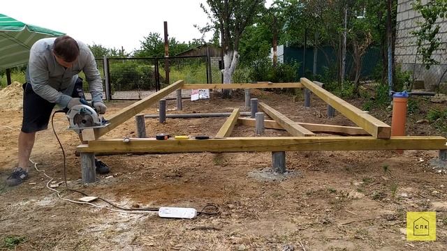 Строительство каркасной бани. Обвязка. Строим баню своими руками смотреть онлайн